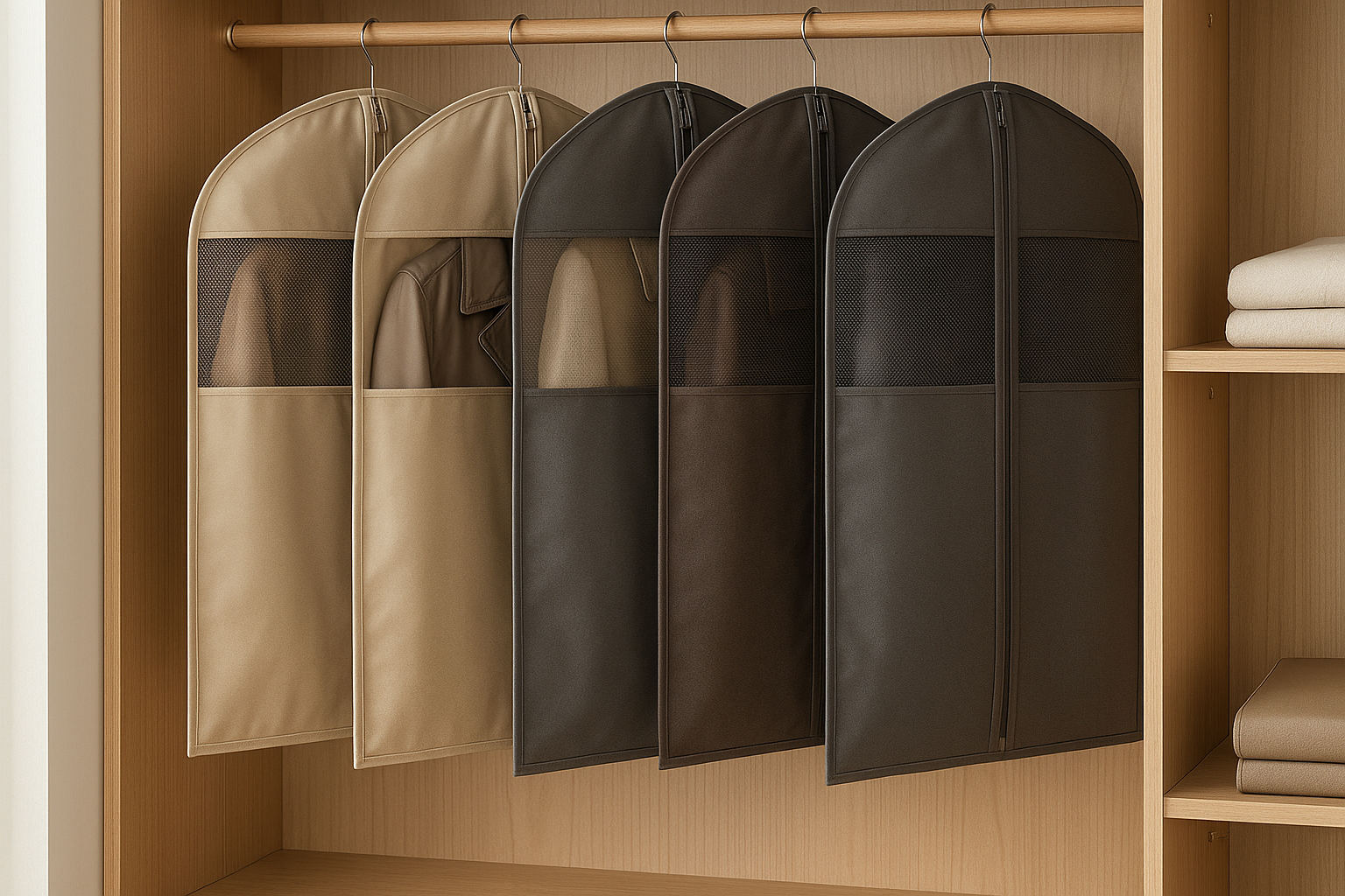 Breathable garment bags for long-term storage